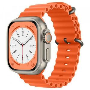 Curea Techsuit W038 pentru Apple Watch 42mm / 41mm / 40mm / 38mm Series, Portocaliu imagine