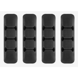 Organizator cabluri si incarcatoare cu dublu adeziv Ringke 8809688890727, set 4 bucati (Negru) imagine