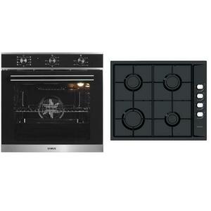 Pachet Samus ONL45 Cuptor incorporabil Samus SC628GX9, 2800 W, 75 l, 9 Functii, Grill, Clasa A (Negru/Inox) + Plita incorporabila Samus PSG-64SB, 7000 W, 4 Arzatoare pe gaz, Gratare metalice, Aprindere electrica (Negru) imagine