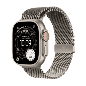 Smartwatch Apple Watch Ultra 3, 49mm, GPS + Cellular, Ecran Retina LTPO OLED, Chip S10 cu Procesor Dual-Core, 64GB Flash, Wi-Fi, Bluetooth, NFC, Milanese Loop Large (Argintiu) imagine