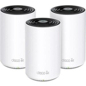 Sistem Wi-Fi Mesh Tp-Link Deco XE75(3-pack), AXE5400, Tri-Band Gigabit, Wi-Fi 6E (Alb) imagine