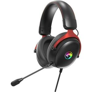 Casti Gaming Marvo HG9076 Tactic X, iluminare RGB, Wired (Negru/Rosu) imagine