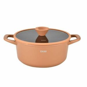 Oala ZASS ZG-ACS 14, 24 cm, Aluminiu turnat, Acoperire ceramica (Portocaliu) imagine