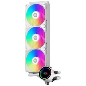 Cooler CPU PCCooler DA360 ARGB, 3 x 120mm, 400 - 1800 RPM, iluminare aRGB (Alb) imagine