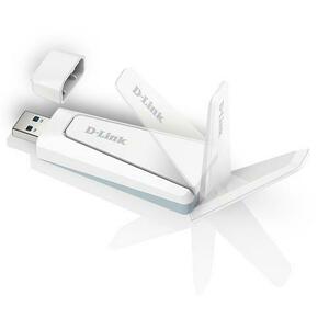 Placa de retea D-Link AX18U, Wi-Fi 6, USB 3.0, port, 1800 Mbps, 1 x antena externa (Alb) imagine