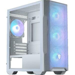 Carcasa MSI MAG FORGE M100R, Mid Tower, Fara sursa, Tempered glass (Alb) imagine