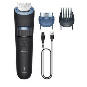 Aparat de tuns barba Philips Seria 3000 BT3665/15, Autonomie 80 minute, 40 marimi, Wet&Dry, Lame cu autoascutire (Negru) imagine