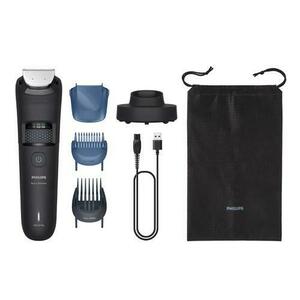 Aparat de tuns barba Philips Beard Trimmer Seria 5000 BT5780/15, Autonomie 100 minute, Umed&Uscat, 40 trepte taiere, Lame cu auto-ascutire (Negru) imagine