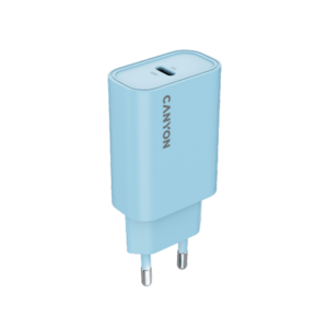 Incarcator retea CANYON CNE-CHA30CLLBL OnCharge 30CL, 30 W, 1x USB Type-C PD (Albastru) imagine
