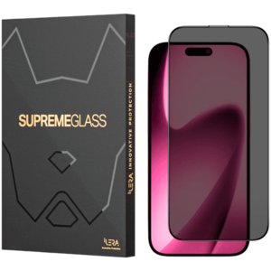 Folie Protectie Privacy iLera DeLuxe Incognito Glass pentru iPhone 17 Pro (Transparent/Negru) imagine