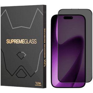 Folie Protectie Privacy iLera DeLuxe Incognito Glass pentru iPhone Air (Transparent/Negru) imagine