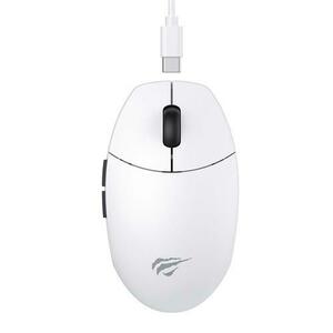 Mouse Gaming Havit MS1039W, Wired, Wireless 2.4 Ghz (Alb/Negru) imagine
