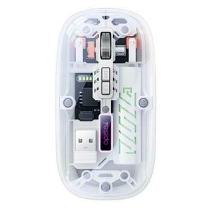 Mouse Yesido KB29, Wireless 2.4 Ghz, Bluetooth, 1600DPI (Transparent/Alb) imagine
