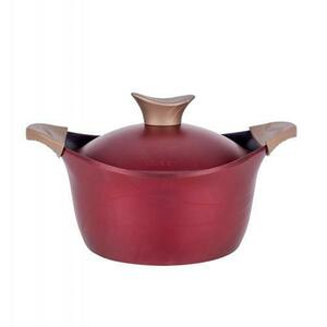 Oala Neoklein CS32-Cherry, cu capac, 32 cm, 10 L, aluminiu turnat, invelis anti-aderent (Rosu) imagine