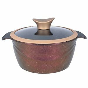 Oala Neoklein CSG18-Royal, cu capac din sticla, 18 cm, 1.8 L, aluminiu turnat, invelis anti-aderent, Royal (Bronz) imagine