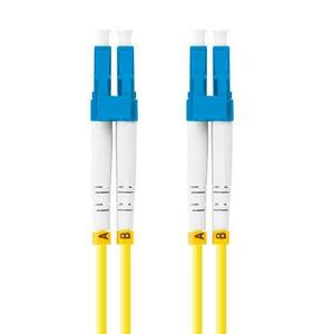 Cablu retea fibra optica cu lungime 1 m si conectori LC/UPC-LC/UPC, Lanberg Z32292, SM, DUPLEX 3.0MM G657A1 LSZH, galben imagine
