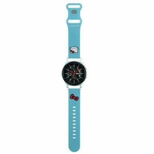 Curea Hello Kitty Silicone Kitty Head pentru Samsung Galaxy Watch / Huawei Watch 46mm / 45mm / 41mm Series, Albastru imagine