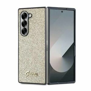 Husa Guess Glitter Script pentru Samsung Galaxy Z Fold6 F956, Auriu imagine