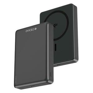 Acumulator extern Dviced Qi2 Ultrathin DV400010, Wireless, 15 W, MagSafe, 10000mAh (Negru) imagine