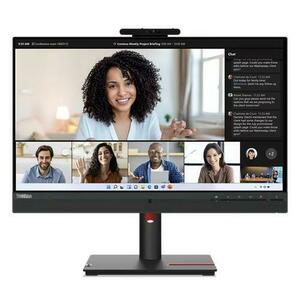 Monitor IPS LED Lenovo 23.8inch T24mv-30, Full HD (1920 x 1080), HDMI, DisplayPort, Boxe, Pivot, 75 Hz, 4 ms (Negru) imagine
