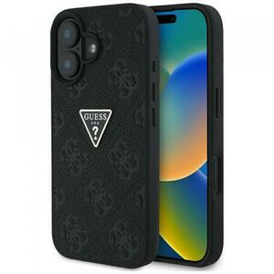 Husa pentru Apple iPhone 16, Guess, Hot Stamp 4G Pattern Triangle Logo imagine