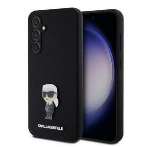 Husa pentru Samsung Galaxy S23 FE S711, Karl Lagerfeld, Silicone Ikonik Karl Metal, Neagra imagine