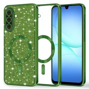 Husa MagSafe pentru Samsung Galaxy A17 4G / A17 5G, Techsuit, Luxury Glitter, Verde Inchis imagine