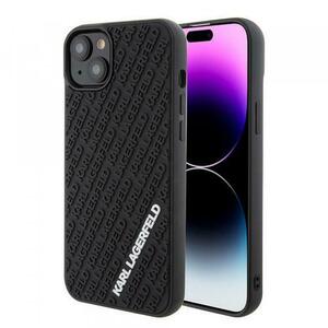 Husa pentru Apple iPhone 15 Plus, Karl Lagerfeld, 3D Rubber Multi Logo, Neagra imagine