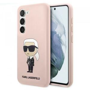 Husa pentru Samsung Galaxy S23 S911, Karl Lagerfeld, Silicone Ikonik Karl, Roz imagine