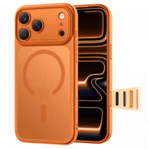 Husa MagSafe pentru Apple iPhone 17 Pro, Tech-Protect, MagPeak, Portocalie imagine