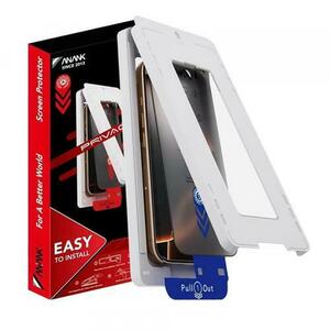 Folie de protectie Ecran Privacy Anank 2X Reinforced pentru Apple iPhone 16 Pro, Sticla Securizata, Full Glue, 2.5D imagine