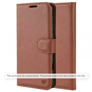 Husa pentru Samsung Galaxy S25 FE, Techsuit, Leather Folio, Maro imagine
