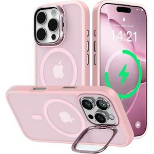 Husa Protectie Spate Lemontti LEMHHMIXVIPMR Hybrid MagSafe iPhone 16 Pro Max (Roz) imagine