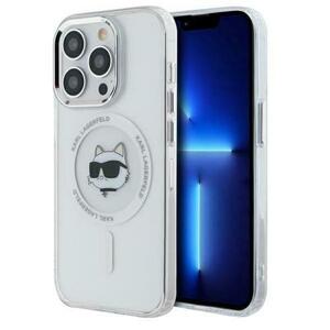 Husa MagSafe pentru Apple iPhone 13 Pro, Karl Lagerfeld, IML Metal Choupette's Head, Alba imagine