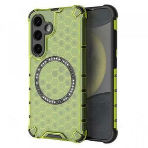 Husa MagSafe pentru Samsung Galaxy S24 S921, Techsuit, HoneyComb Shield, Verde imagine