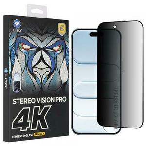 Folie de protectie Ecran Privacy Lito D+ Max 4K pentru Apple iPhone Air, Sticla Securizata, Full Glue imagine