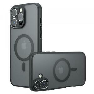 Husa MagSafe pentru Apple iPhone 16 Pro, Techsuit, PureFrost, Neagra imagine