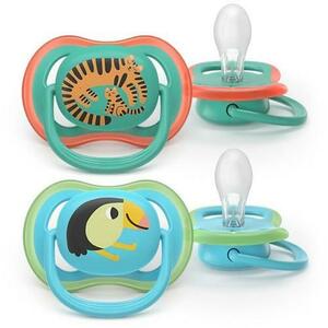 Set 2 suzete Philips Avent Ultra Air SCF087/11 care lasa pielea bebelusului sa respire, ortodontice, fara BPA, 6-18 luni (Albastru) imagine