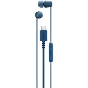 Casti Stereo In-Ear Sony IER‑EX15CL, USB Type-C, Microfon (Albastru) imagine