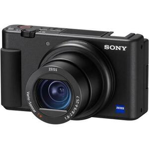Camera video Vlogging Sony ZV-1A, 4K, 20.1 MP, Ecran Touch TFT LCD, Wi-Fi, 3 Microfoane integrate (Negru) imagine