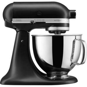 Mixer cu bol KitchenAid 5KSM125EBM Artisan, 300 W, Bol 4.8L (Negru) imagine