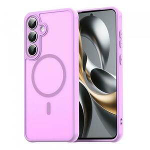 Husa MagSafe pentru Samsung Galaxy S25 FE, Techsuit, HaloFrost II, Roz imagine