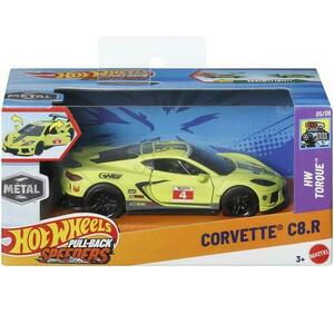 Masinuta Hot Wheels Pull Back - Corvette C8.R, 1: 43 imagine
