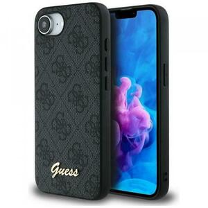 Husa pentru Apple iPhone 16e, Guess, 4G Script Logo, Neagra imagine