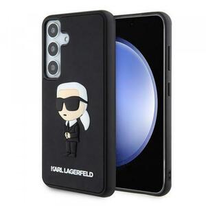 Husa pentru Samsung Galaxy S24 S921, Karl Lagerfeld, 3D Rubber Ikonik Karl, Neagra imagine