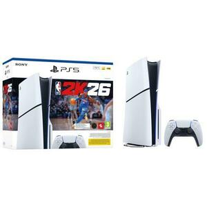Consola Sony PlayStation 5 Slim (PS5), 1TB, Disc Edition + NBA 2K26 (Alb) imagine