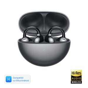 Casti True Wireless Open-Ear Huawei FreeClip, Bluetooth, Apeluri cu AI, IP54 (Negru) imagine