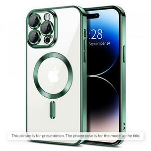 Husa MagSafe pentru Apple iPhone 17, Techsuit, Luxury Crystal, Verde Inchis imagine