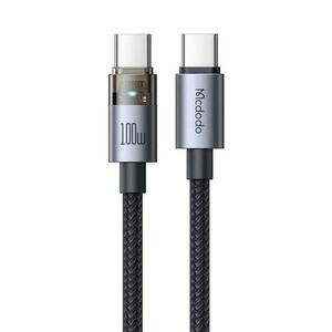 Cablu de date Mcdodo CA-5580, Type-C la Type-C Fast Charging, 100W, LED, 1.2m, Negru imagine