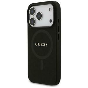 Husa Guess Saffiano Classic Logo MagSafe pentru iPhone 17 Pro, Negru imagine